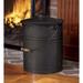 Plow & Hearth Galvanized Steel Ash Bucket w/ Handle, Lid & Double-Layer Bottom Steel in Gray | Wayfair 11693-BK