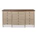 Sarreid Ltd Asher 67" Wide 9 Drawer Pine Wood Sideboard Wood in Brown/Gray/Green | 35 H x 67 W x 19 D in | Wayfair 53499