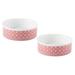 Design Imports Pet Bowl Porcelain/Stoneware (dishwasher safe)/Ceramic in Pink/Brown | 2 H x 4.25 W x 4.25 D in | Wayfair CAMZ12114
