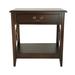 Longshore Tides Montserrat 1 - Drawer Solid Wood Nightstand in Wood in Brown | 25 H x 23.5 W x 14 D in | Wayfair 6E07B62FE4394B5F971A3B054E9E4387