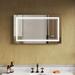 Brayden Studio® 48 X 32 Modern LED Lighted Bathroom Vanity Mirror For Makeup Anti-Fog Wall Mounted Metal | 24 H x 40 W x 4 D in | Wayfair