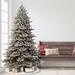 The Holiday Aisle® Pre-Lit Artificial Flocked Christmas Tree in Brown | 7.5' H | Wayfair EC22940271E34CCFB46DA0E7D07451EE