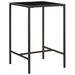 Latitude Run® Bar Table Outdoor Pub Counter Height Table w/ Glass Top PE Rattan Glass/Wicker/Rattan in Black | 39.4 H x 27.6 W x 27.6 D in | Wayfair