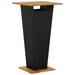 Red Barrel Studio® Bar Table Outdoor Pub Table w/ 1 Shelf Solid Acacia Wood PE Rattan Wood/Wicker/Rattan in Black | Wayfair