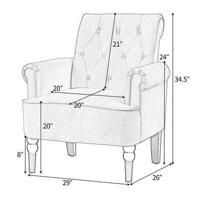 Lexicon Odis Fabric Accent Chair 27.5 W Dark Gray