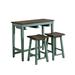 Red Barrel Studio® 2 - Person Counter Height Solid Wood Dining Set Wood in Blue/Brown | 36 H x 42 W x 17.75 D in | Wayfair