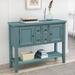 Darby Home Co Anyan Series Buffet Sideboard Console Table w/ Bottom Shelf (Lime White) Wood in Blue | 34 H x 46 W x 15 D in | Wayfair