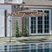 Arlmont & Co. 10Ft Patio Offset Hanging Umbrella w/ Lights Solar Powered LED Cantilever Umbrella-Beige Metal in Brown | Wayfair