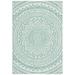 Green/White 31 x 0.2 in Area Rug - Freeport Park® Elida Ivory/Green Indoor/Outdoor Area Rug | 31 W x 0.2 D in | Wayfair