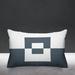 Latitude Run® Maluhia Geometric Square Indoor/Outdoor Lumbar Pillow Polyester/Polyfill blend in Gray | 14 H x 18 W x 5.3 D in | Wayfair