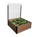 EverBloom Wallside Raised Garden Bed w/ Trellis Composite in White/Brown | 47 H x 36 W x 38 D in | Wayfair K2132