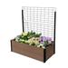 EverBloom Wallside Raised Garden Bed w/ Trellis Composite in White | 47 H x 45 W x 24 D in | Wayfair K2130