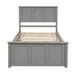 Wildon Home® Ameeyah Platform Storage Bed, 2 Drawers w/ Wheels, Twin Size Frame Wood in Gray | 41.3 H x 42.68 W x 78.98 D in | Wayfair