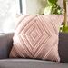 Foundry Select Square Pillow Cover & Insert Polyester/Polyfill/Wool Blend/Wool in Pink | 20 H x 20 W x 2 D in | Wayfair