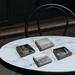 Canora Grey Historic Dallas Stone Coaster Stoneware in Black/White | 0.38 H x 4 D in | Wayfair C7C988349738431C81B58069F45F29DD
