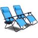 Arlmont & Co. Bergulv Folding Zero Gravity Chair Plastic/Metal in Blue | 43.3 H x 25.2 W x 35.4 D in | Wayfair CD80F7229F334806869CCC40A1C67761
