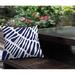 ULLI HOME Locke Tribal Abstract Indoor/Outdoor Throw Pillow Polyester/Polyfill blend in Blue/Navy | 18 H x 18 W x 4.3 D in | Wayfair
