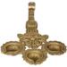 Bungalow Rose 12.6" Brass Tabletop Candelabra Brass in Yellow | 12.6 H x 6.7 W x 5.5 D in | Wayfair 04421AD99A6B408E9EEA1BF2B396E507