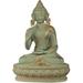 Bungalow Rose Tibetan Buddhist Shakyamuni Buddha In Preaching Mudra Metal in Yellow | 10 H x 7 W x 4.7 D in | Wayfair