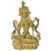 Bungalow Rose Nepalese Form Of Goddess Saraswati Metal in Yellow | 12.4 H x 8 W x 6 D in | Wayfair 4999BFE5C52F4D8BA08460F3BAC72278