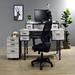 Inbox Zero Industrial Computer Desk, Rectangular Writing Desk Finish Wood/Metal in Black | 37 H x 59 W x 28 D in | Wayfair