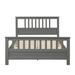 Red Barrel Studio® Sison Wood Platform Bed w/ Headboard & Footboard Metal in Gray/Brown | 42 H x 54 W x 76 D in | Wayfair