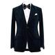 Men's Navy Notch Lapel One Button Velvet Blazer Prom Party Jacket Wedding Dinner Tuxedos Navy 44/38