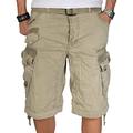 Geographical Norway Men's cargo shorts, summer Bermuda shorts, shorts, beige, XL