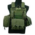 Tactical Vest Airsoft Combat Vest Magazine Pouch Releasable Armor Plate Carrier Strike Vests Hunting Clothes Gear Waistcoat (Color : Green, Size : One Size)