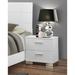 Coaster Furniture Felicity Glossy White 2-drawer Wooden Nightstand