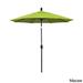 California Umbrella 7.5' Rd. Aluminum Patio Umbrella, Crank Lift with Push Button Tilt, Black Finish, Sunbrella Fabric