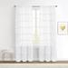 VCNY Home Vian Sheer Ruffle Rod Pocket Curtain Panel Pair