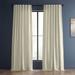 Exclusive Fabric Off-white Textured Faux Dupioni Silk Curtain Panel