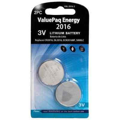 Dantona(R) ValuePaq Energy 2016 Lithium Coin Cell Batteries, 2 pk - N/A