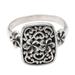 Favorite Blossom,'Sterling Silver Floral-Motif Cocktail Ring'