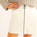 Free People Skirts | Free People Sz 25 Zip It Up Denim Mini Skirt | Color: Cream/White | Size: 0