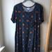 Lularoe Dresses | Euc Lularoe Carly Dress | Color: Blue/Red | Size: M