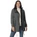 Plus Size Women's Colorblocked Taslon® Anorak by Woman Within in Slate Black (Size 1X) Jacket