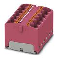 PHOENIX CONTACT PTFIX 12X4 PK Verteilerblock, Intern Gebrückt, 450 V, 32 A, Anzahl der Anschlüsse 12, Querschnitt 0,2 mm²-6 mm², AWG 24-10, Breite 36,9 mm, Höhe 21,7 mm, Pink, 8 Stück