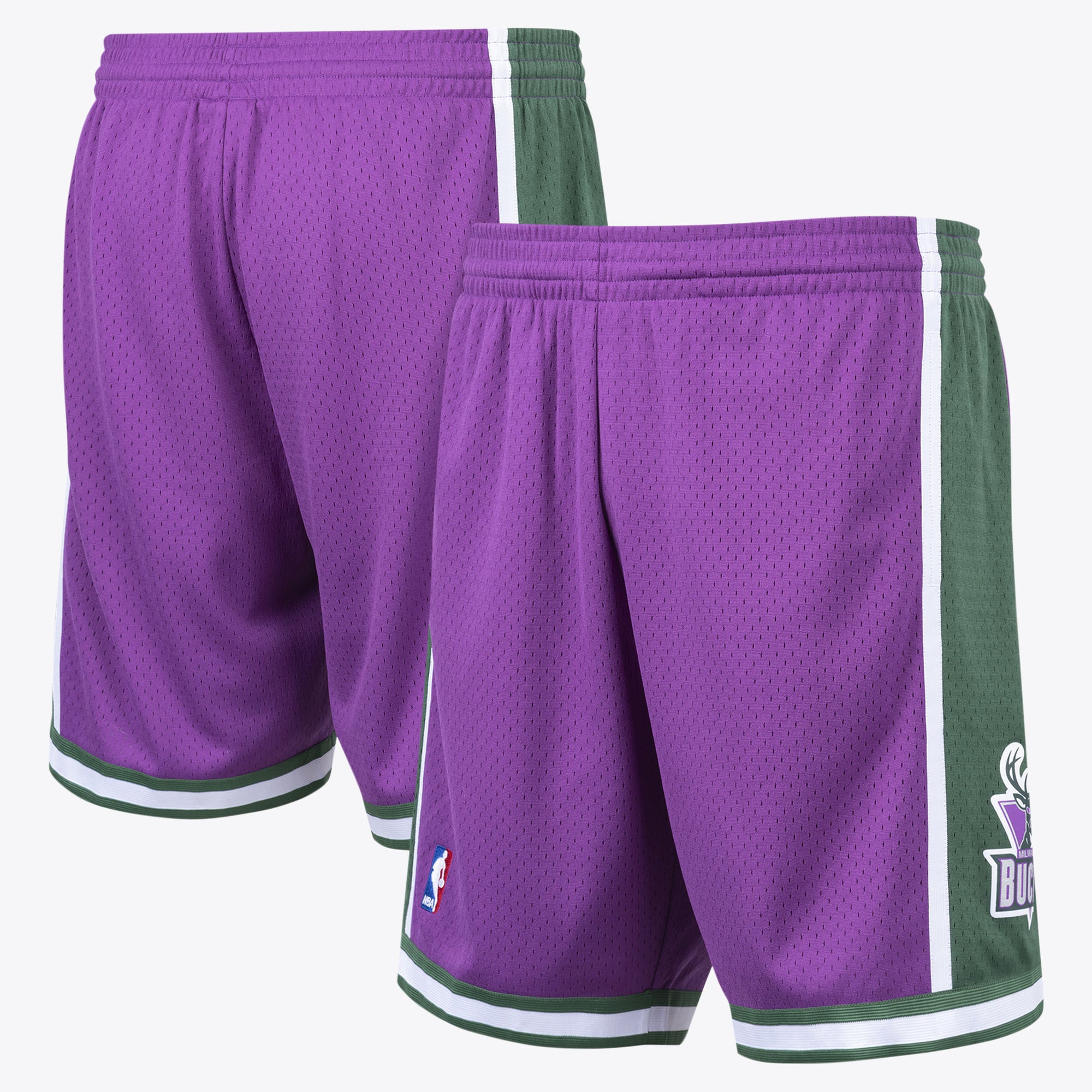 Short Swingman Road Milwaukee Bucks Hardwood Classics par Mitchell & Ness - Violet - Hommes - Homme Taille: M