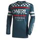 O'NEAL | Motocross-Jersey Langarm | MX Enduro | Gepolsterter Ellbogenschutz, V-Ausschnitt, atmungsaktiv | Element Jersey SquadronV.22 | Erwachsene | Petrol Grau | Größe XXL