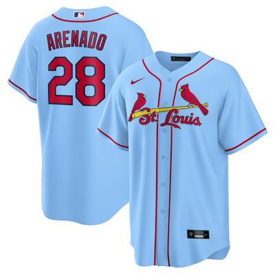 Offizielles alternatives Nike Nolan Arenado-Spielertrikot der St. Louis Cardinals in Hellblau für Herren Image