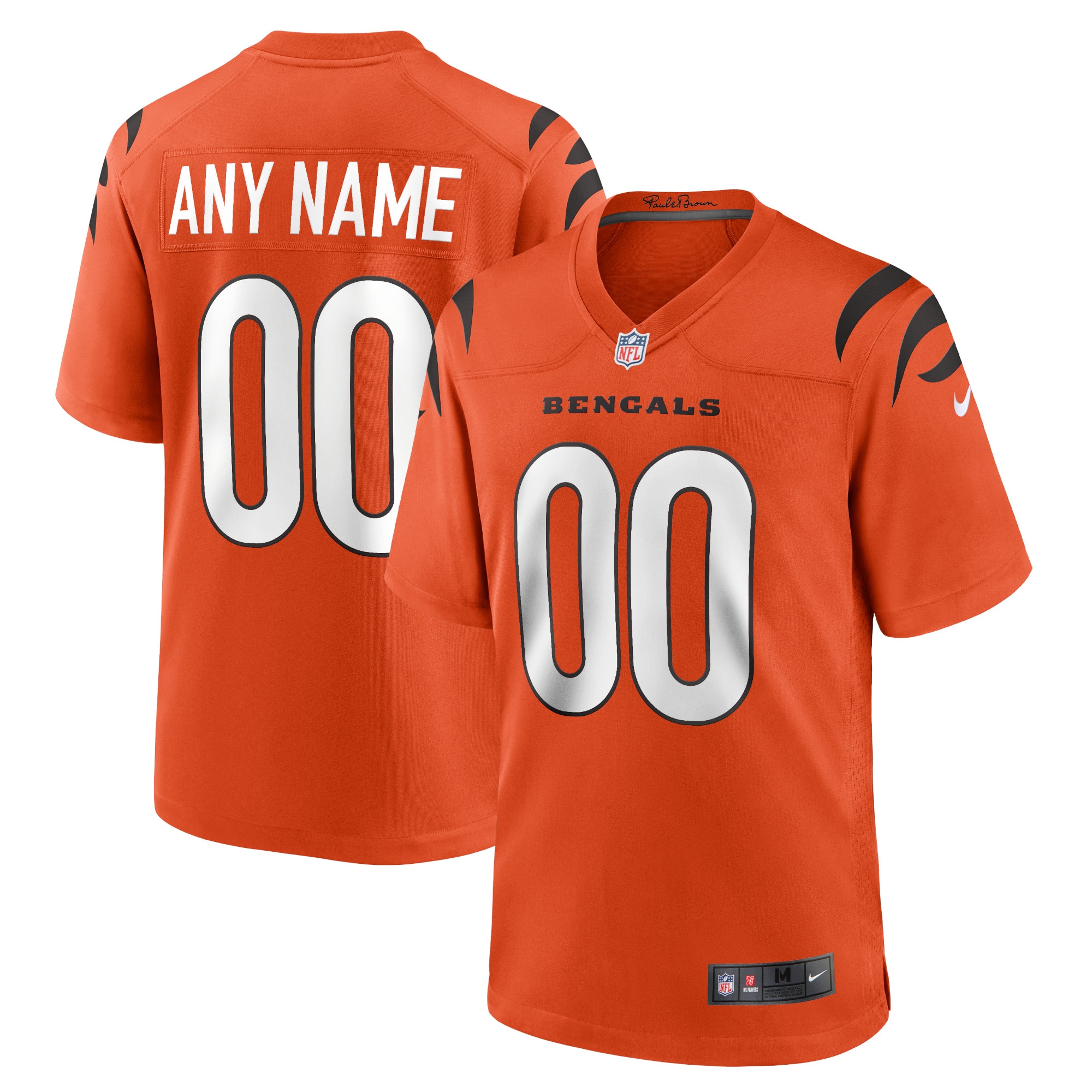 Cincinnati Bengals Nike Game Ausweichtrikot - Orange - Personalisiert - Herren Image