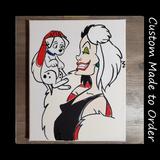 Disney Accents | Custom Made Cruella De Vil Painting | Color: Black/Red | Size: Os