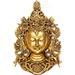 Exotic India Tibetan Buddhist Deity- Goddess Tara Wall Hanging Mask Metal in Gray/Yellow | 12 H x 7.5 W x 2.5 D in | Wayfair XD87