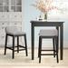 Three Posts™ Dinges Bar & Counter Stool Wood/Upholstered in Gray/Black | 29.72 H x 16.93 W x 18.9 D in | Wayfair C0E2AB5F599E4524A44F093DB1BEC663