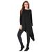 Plus Size Women's Asymmetric Ultra Femme Tunic by Roaman's in Black (Size 22/24) Long Shirt