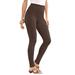 Plus Size Women's Ankle-Length Essential Stretch Legging by Roaman's in Chocolate (Size 4X) Activewear Workout Yoga Pants