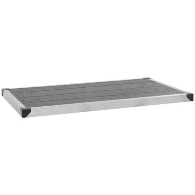 Garten-Duschwanne wpc Edelstahl 110 x 62 cm Grau Vidaxl Image