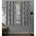 ATI Home Ironwork Sateen Woven Room Darkening Blackout Grommet Top Curtain Panel Pair